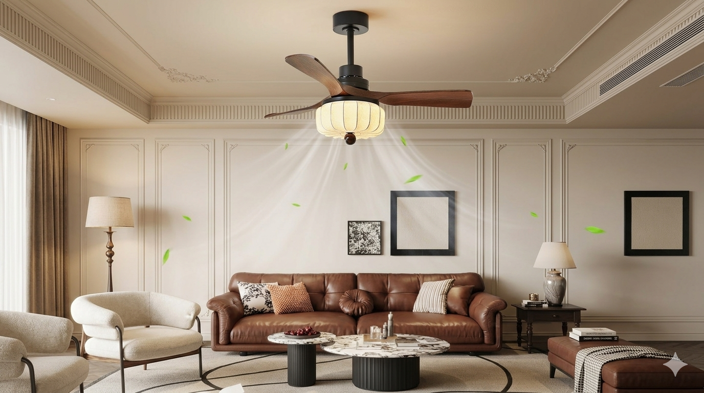 Living Room with Fan Landscape